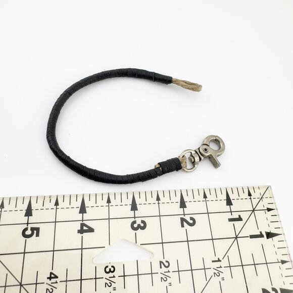 Handcrafted Nautical Rope Bracelet Leather Wrapped Silver Clasp Rustic Design - Picture 8 of 8